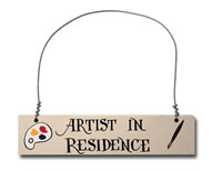 Order Artist in Residence door hanger (cream)